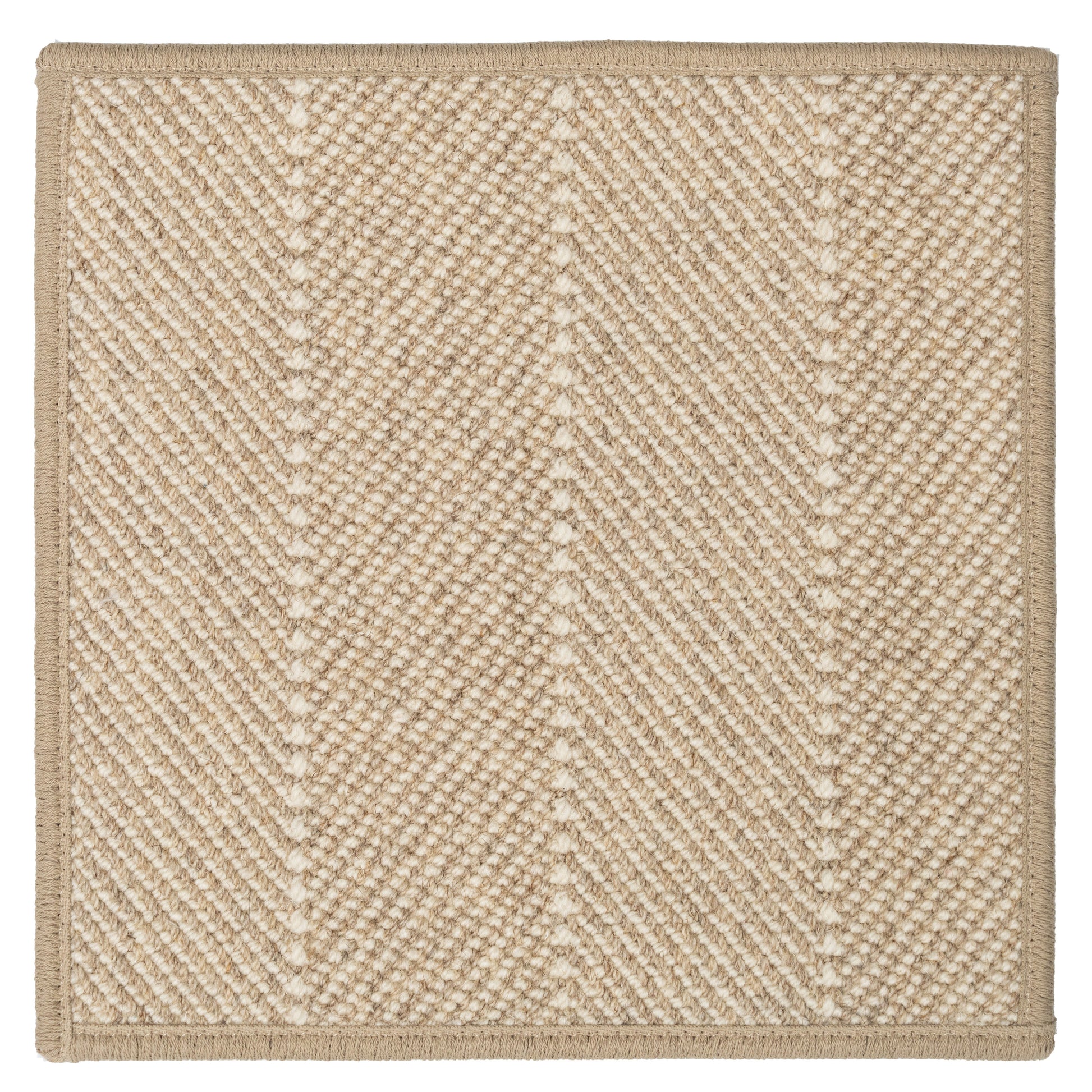 A wilton wool carpet with a gorgeous chevron pattern perfect for a living room rug, bedroom rug, office rug, or as a runner