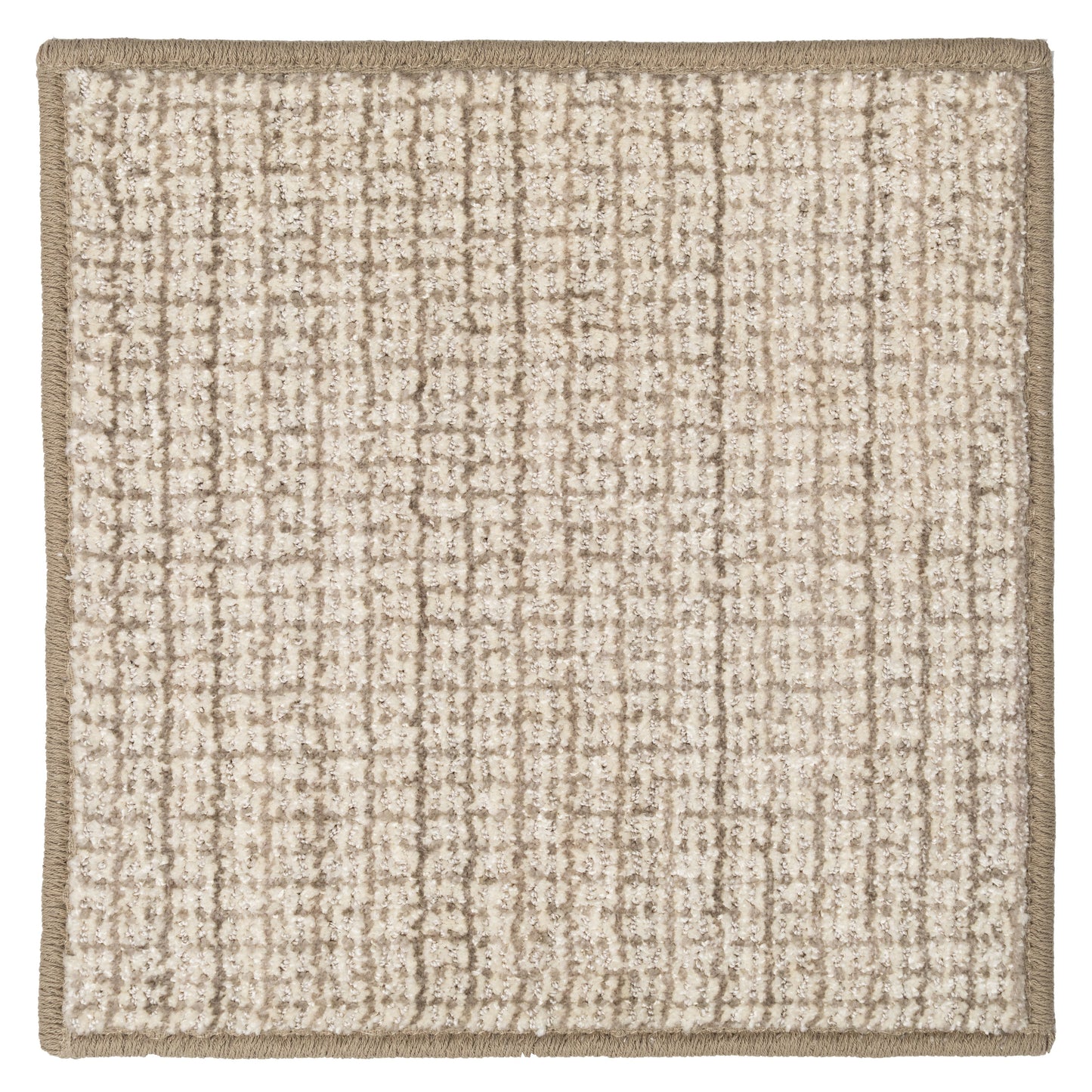 Modern polyester rug. Contemporary beige textured rug - for a bedroom rug, living room rug, basement rug, or office rug