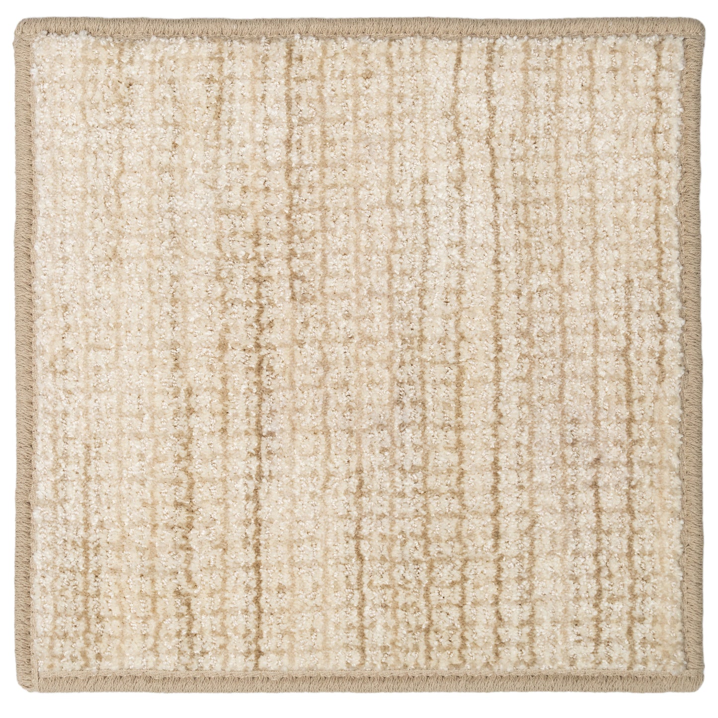 Alabaster beige polyester rug. Contemporary beige textured rug