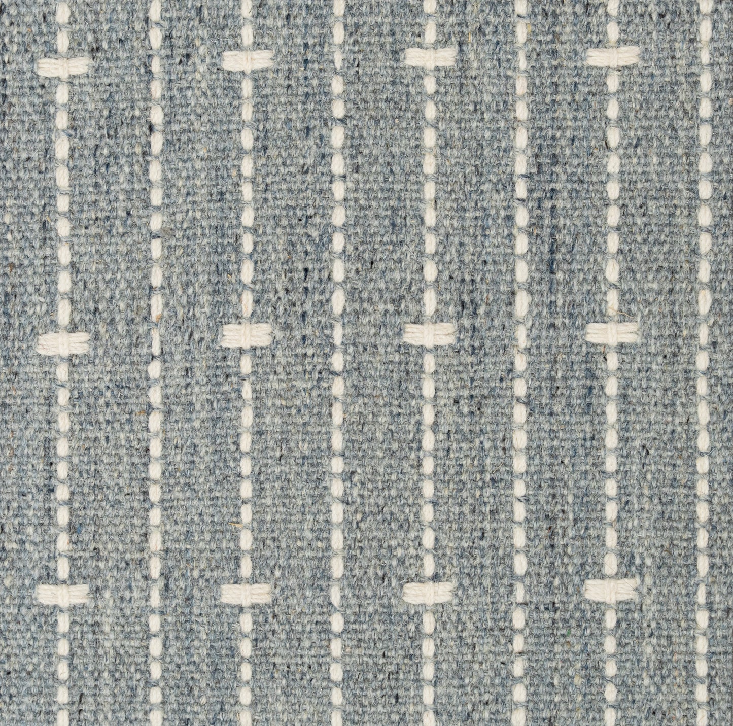 Pirate's Bight abstract geometric blue and white wool carpet pattern