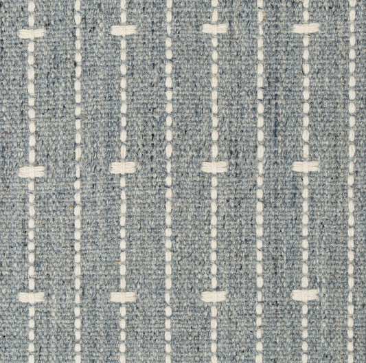 Pirate's Bight abstract geometric blue and white wool carpet pattern