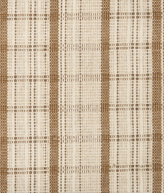 Coffee brown beige geometric pattern wool rug. Contemporary wool area rug