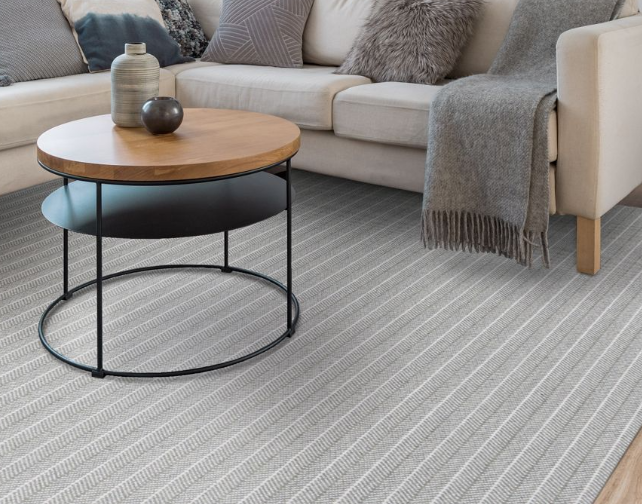 A room decorated with a modern rug from Home Carpet One, Chicago