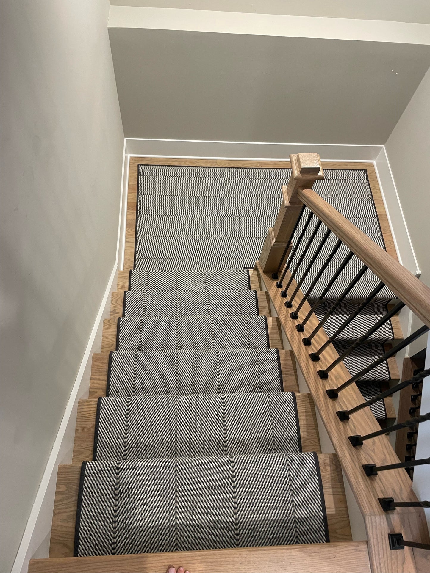 Charcoal grey carpet stair runners from Home Carpet One.