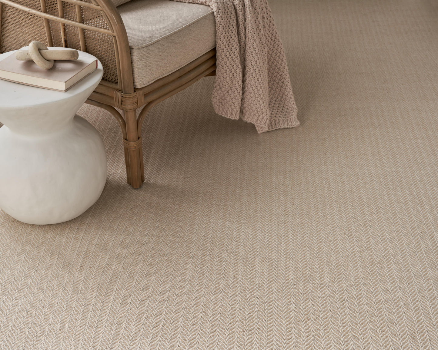Beige decorative carpet