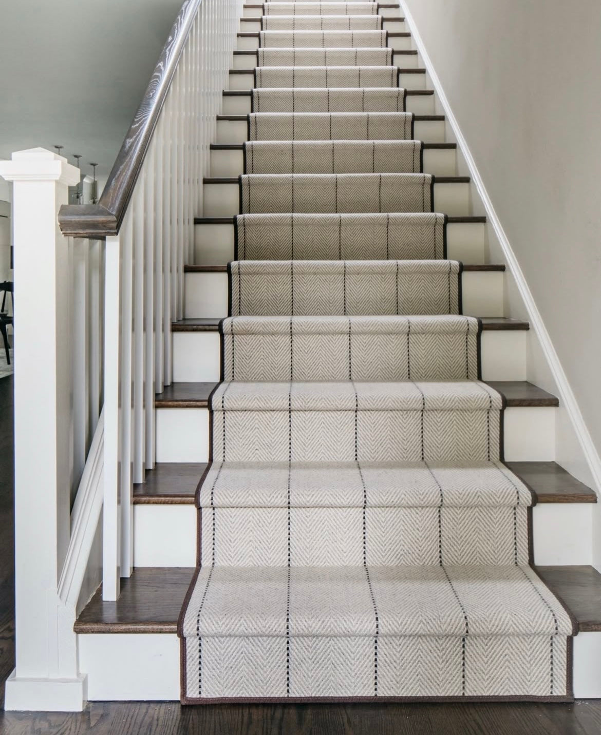 Peter Island Stripe Graphite Stair Runner Rug