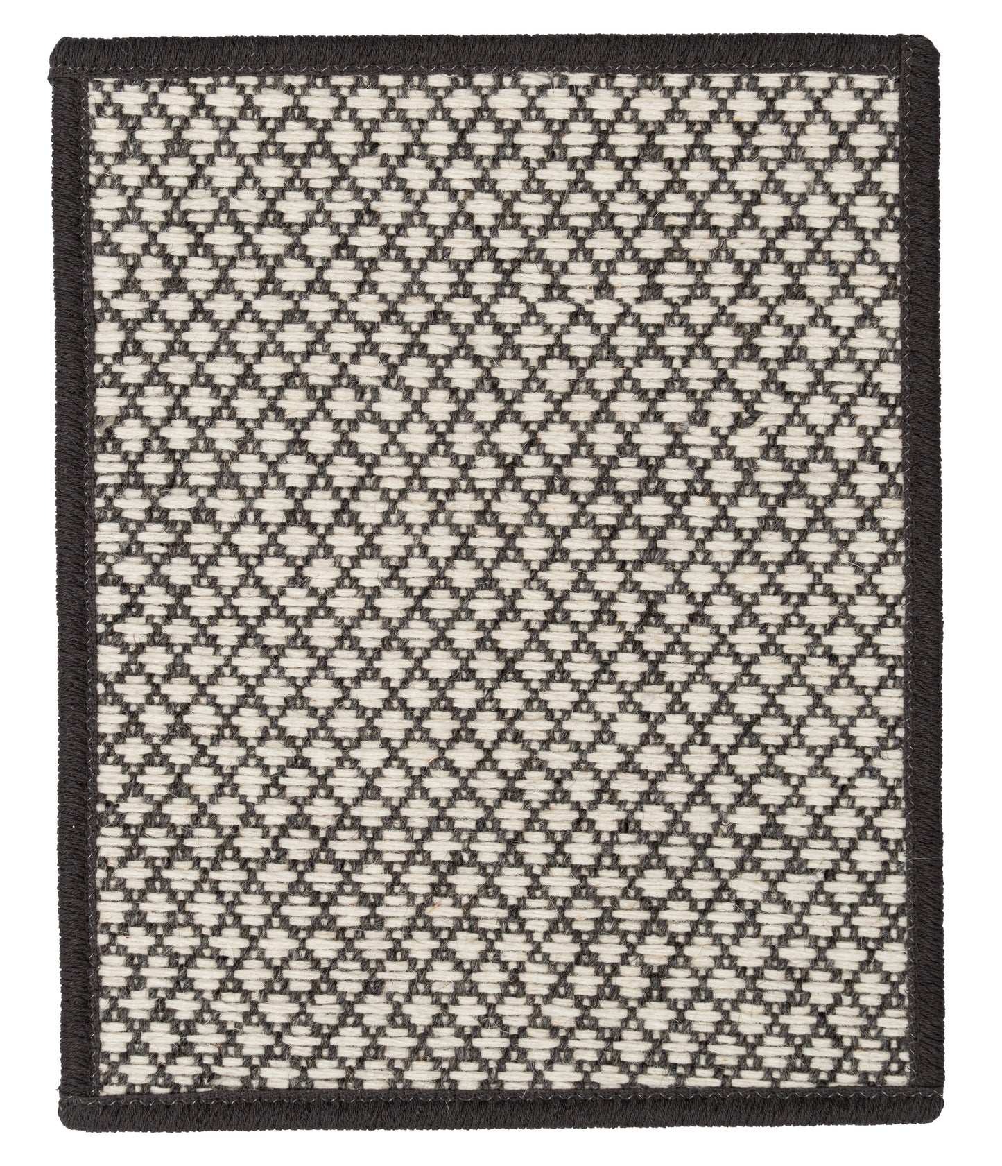 Pixie Hand-loomed wool carpet. Contemporary black and white diamond pattern geometric carpet