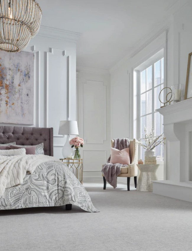 Modern child room with a modern white flooring from Home Carpet One Chicago.