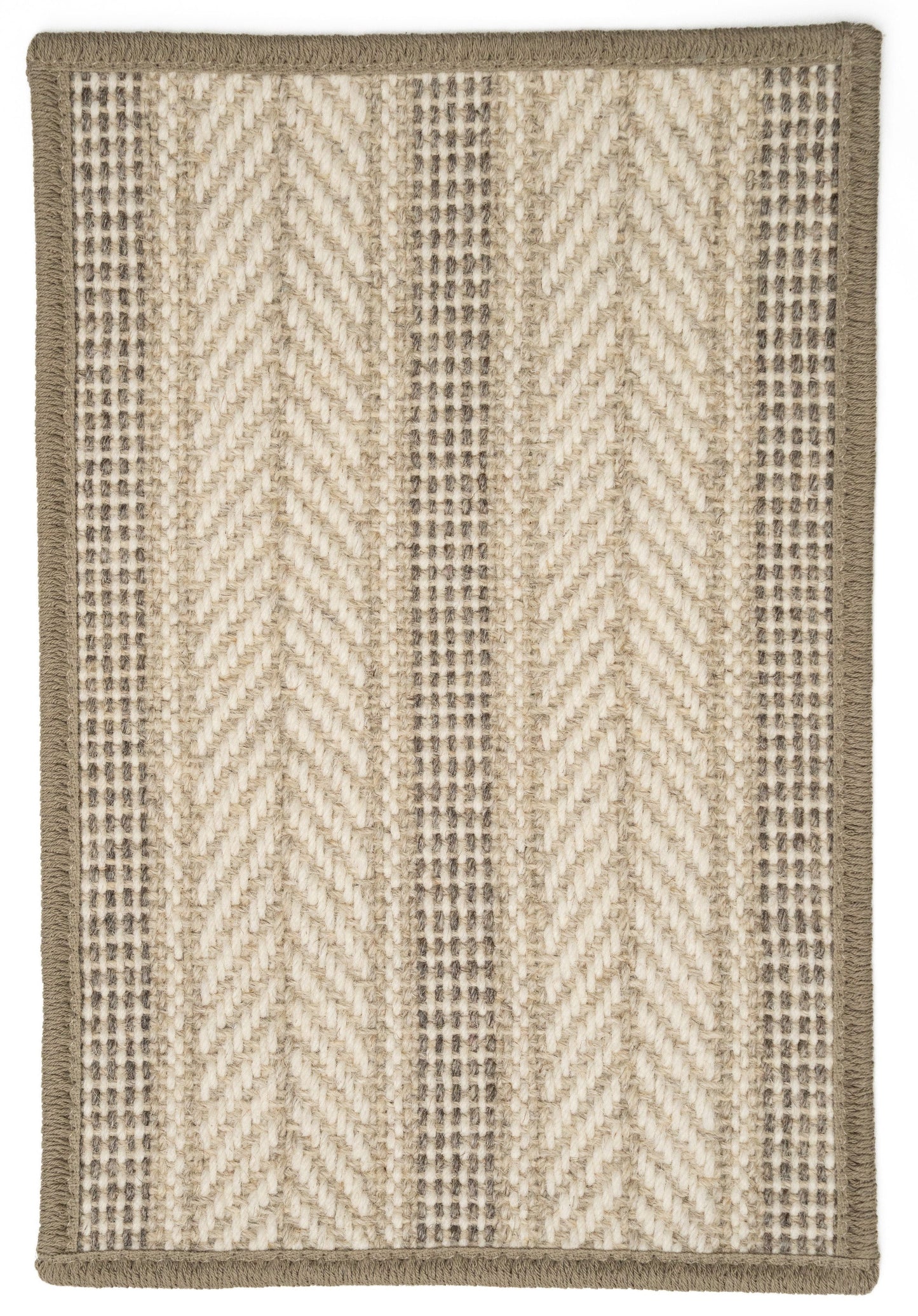 Hand-loomed wool rug Alpina Sand Custom Rug Neutral Colors Geometric Rug