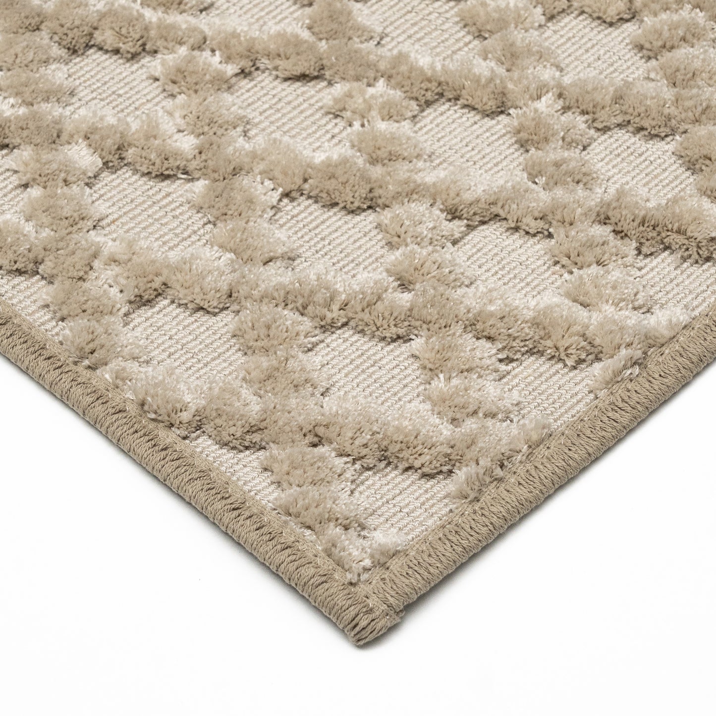 Dale Platinum Geometric Rug Corner. Abstract Rug Chicago. Cream Rug.