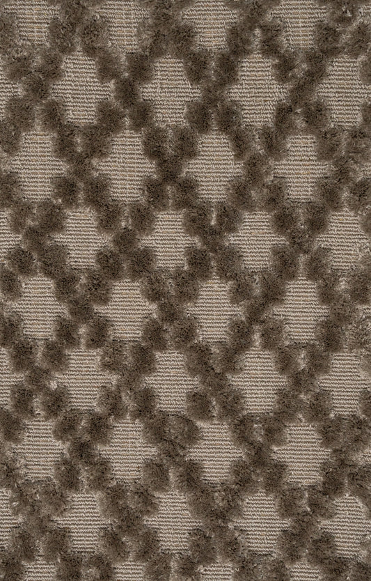 Dale Geometric Wool Carpet. Brown Coffee  Color Carpet