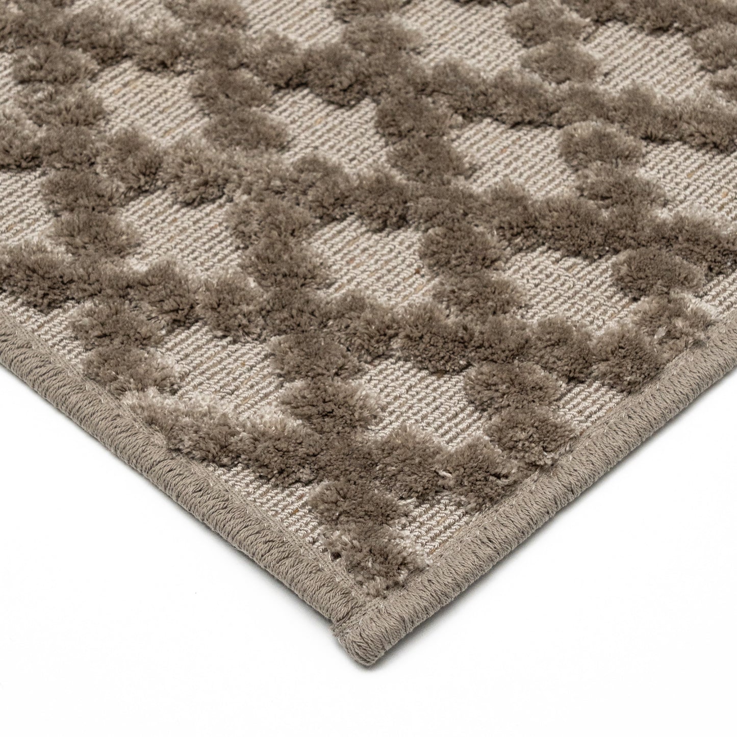Dale Taupe Rug Corner. Contemporary Geometric Design Rug Chicago
