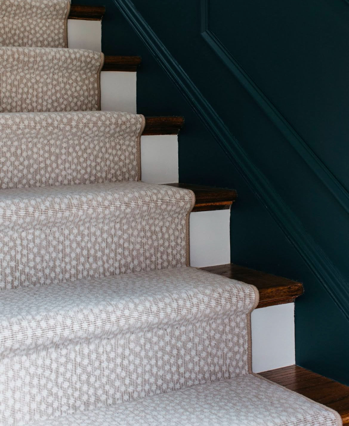 Madox Cheetah Sand luxury stair runner rug from Home Carpet One, Chicago.