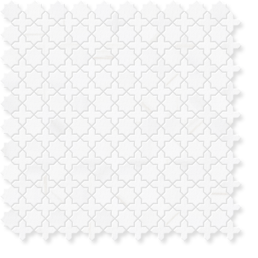 Arabesque Bianco Dolomite Tile. Luxury White Marble Mosaic Wall Tile. White Marble Mosaic Floor Tile