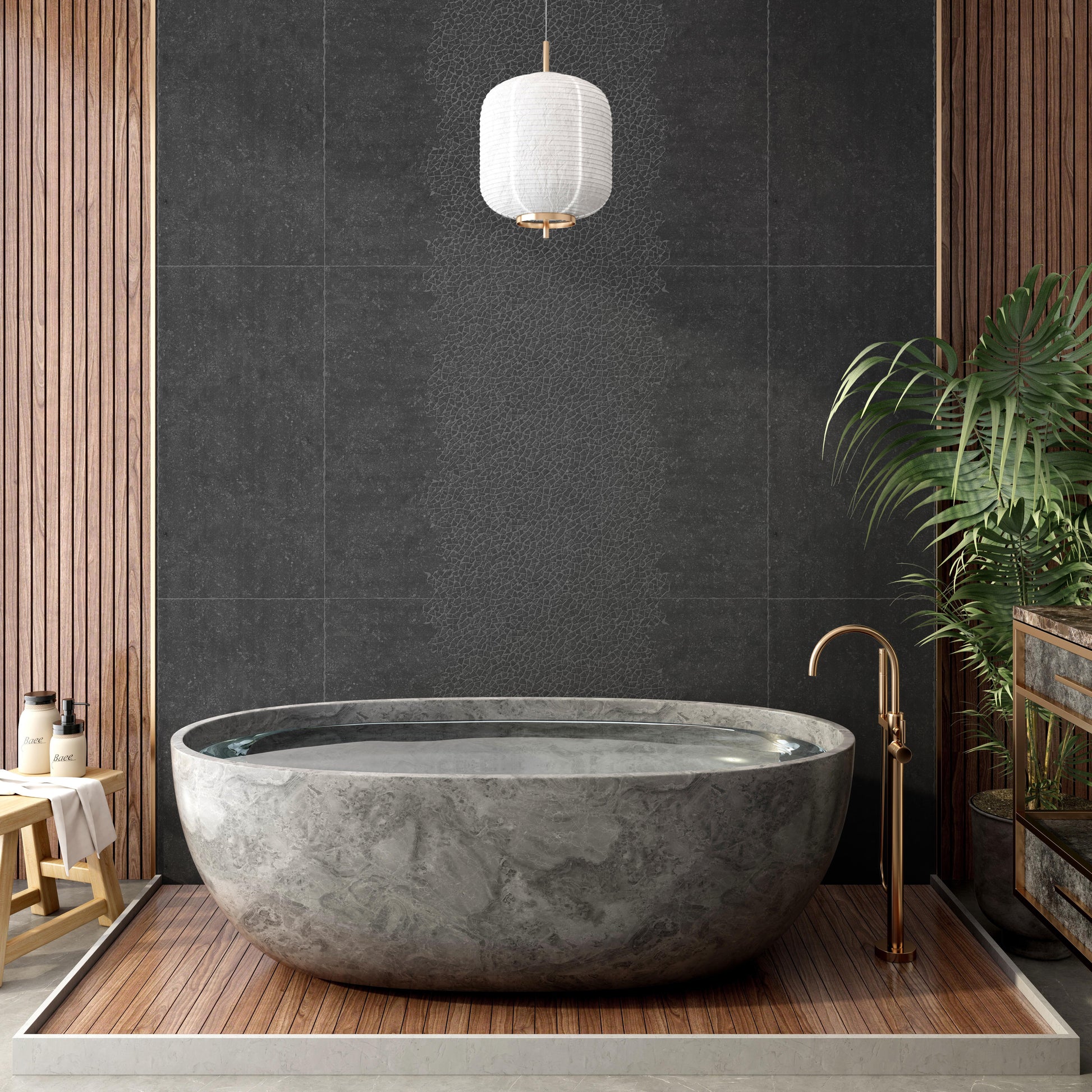 Canyon Belgian Bluestone Wall Tile. Luxury Black Stone Wall Tile