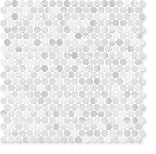 Circle Venus White Circle Penny Marble Mosaic Tile. Luxury White Stone Mosaic Tile Home Carpet One