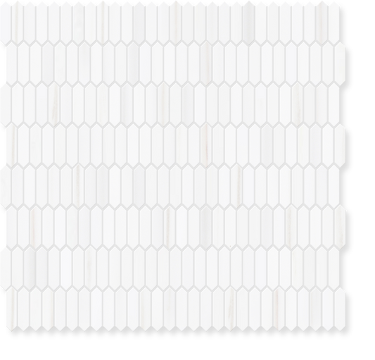 Bianco Dolomite Mosaic Tile. Luxury White Stone Wall and Floor Tile. Luxury Porcelain Tile