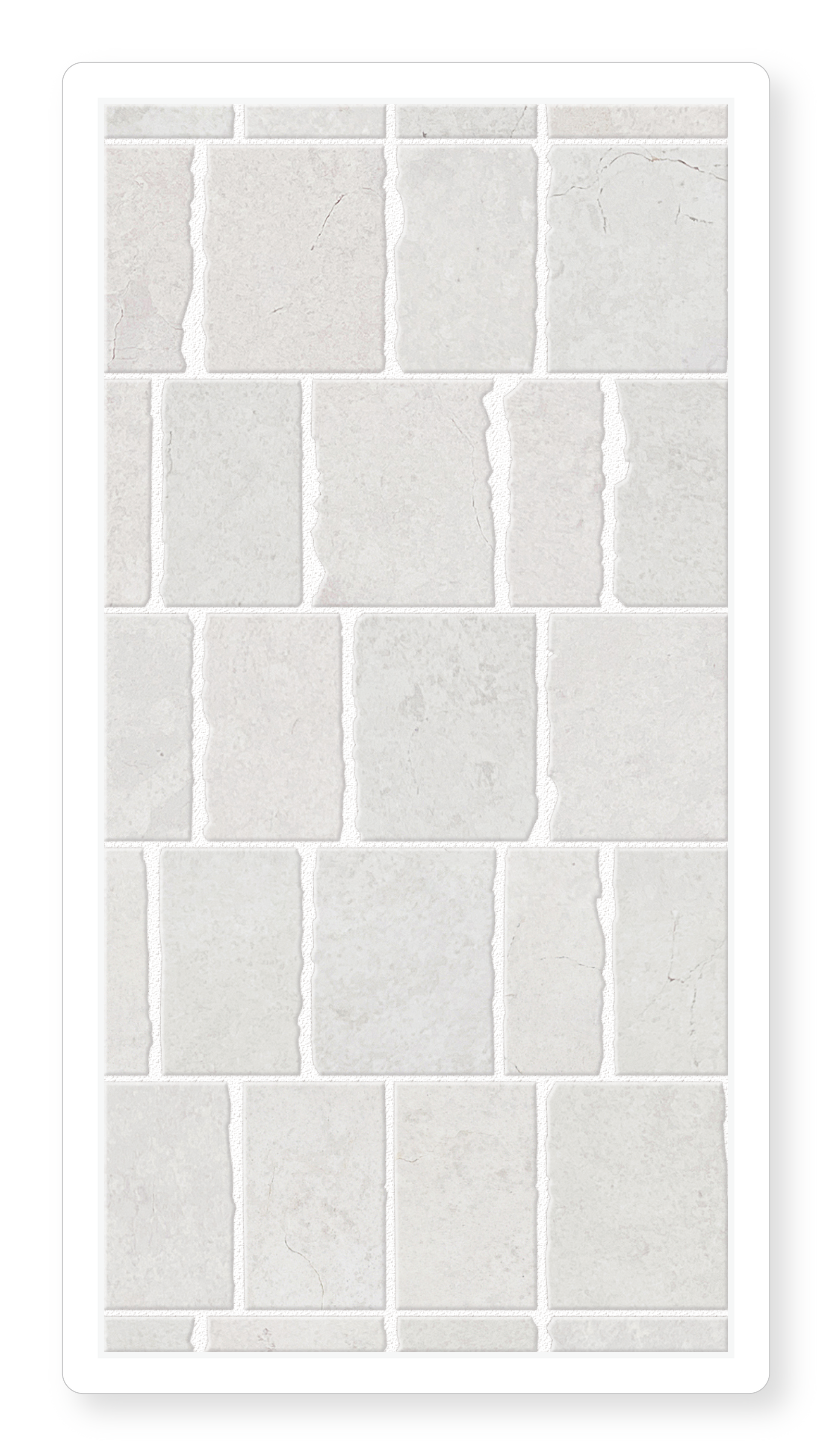 Contemporary Offset Limestone Mosaic Tile Home Carpet One Chicago Lincoln Avenue