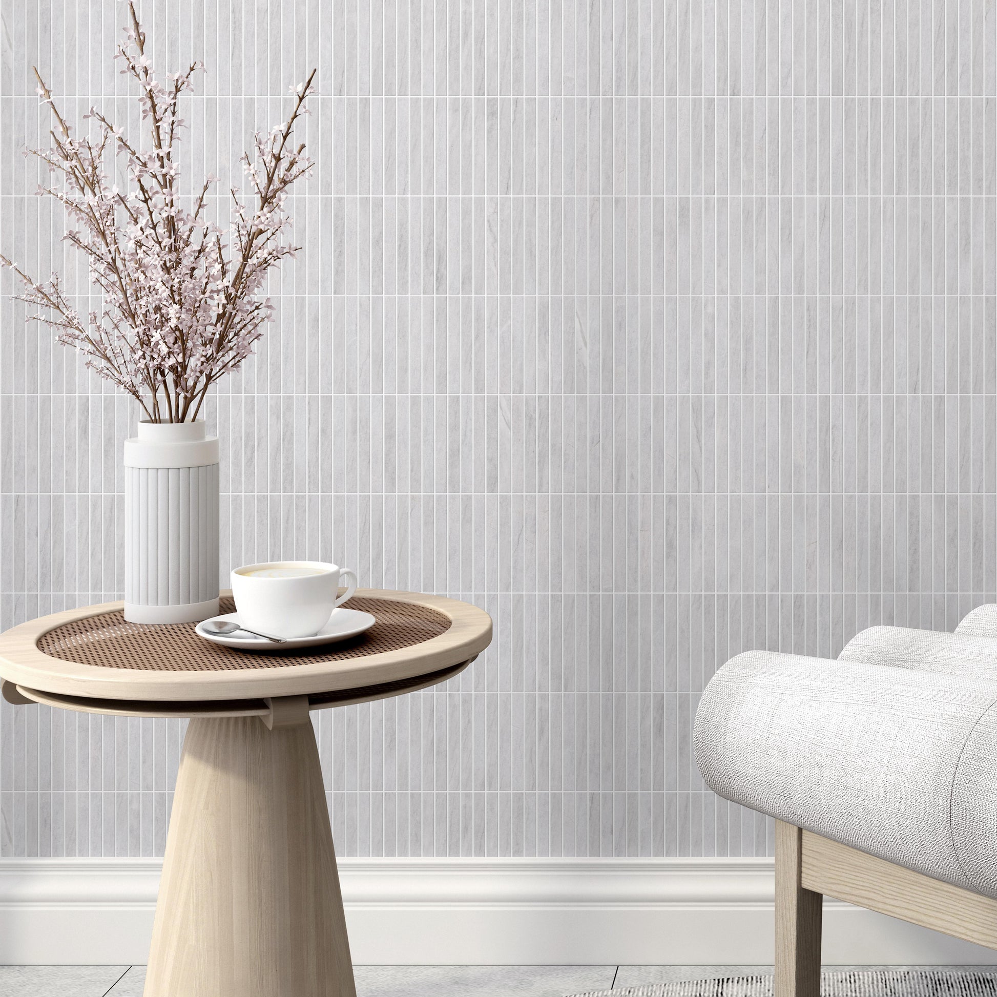 Stick Lais Grey Modern Marble Tile. Luxury Grey Marble Mosaic Tile Bathroom Wall Tile