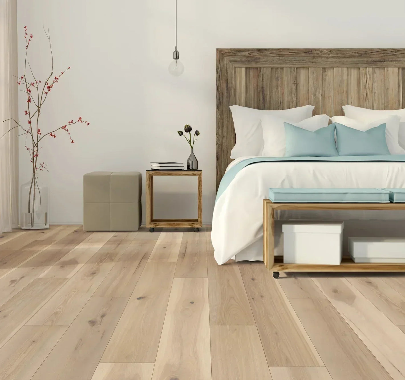 How to Maintain and Protect Your Engineered Hardwood Floors - Relic Mystic Engineered Hardwood in a Cozy Bedroom