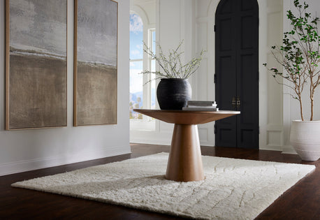 The Latest Area Rug Trends: Colors, Patterns, and Textures. A Room Decorated with the Femina Hand-knotted Wool Rug