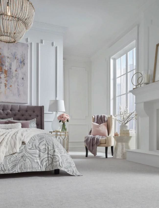 Modern child room with a modern white flooring from Home Carpet One Chicago.