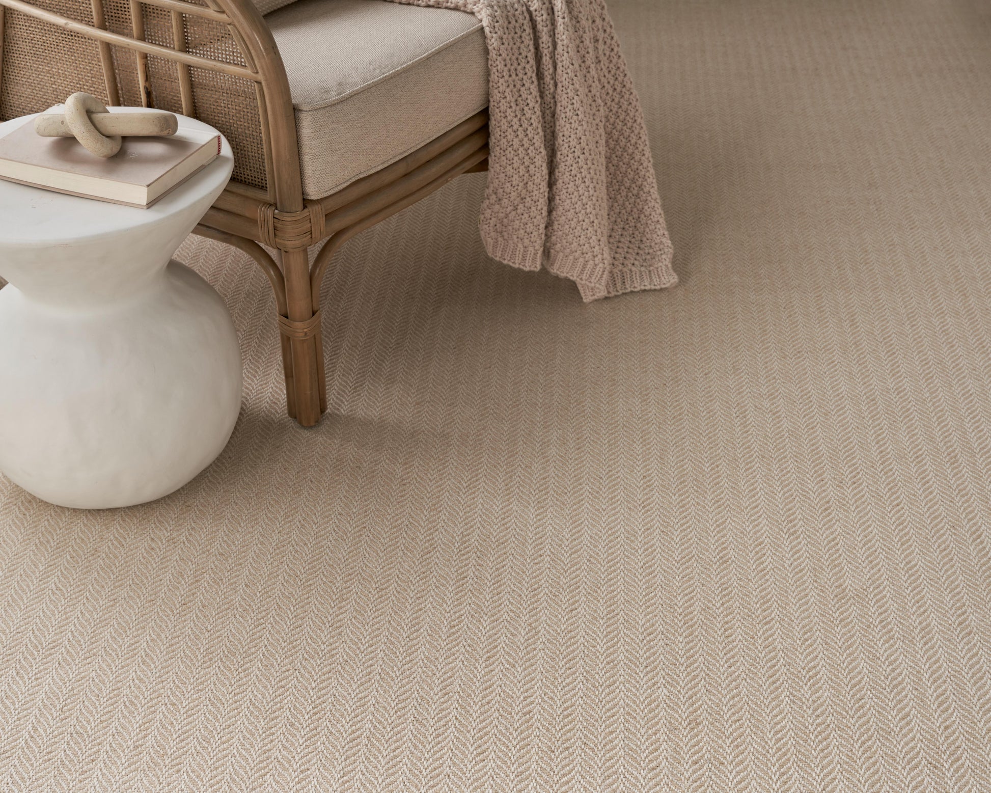 Beige decorative carpet