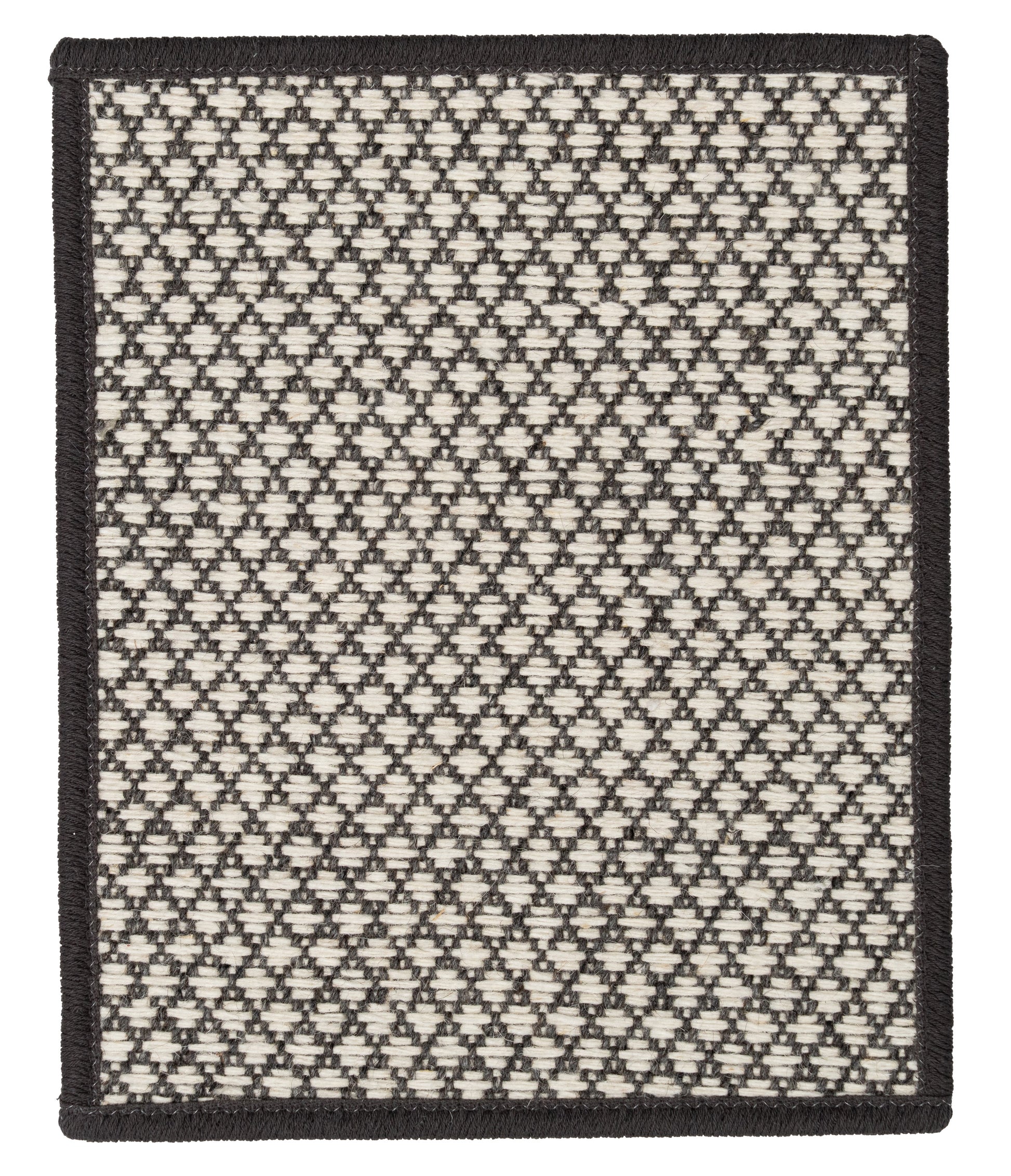 Pixie Hand-loomed wool carpet. Contemporary black and white diamond pattern geometric carpet