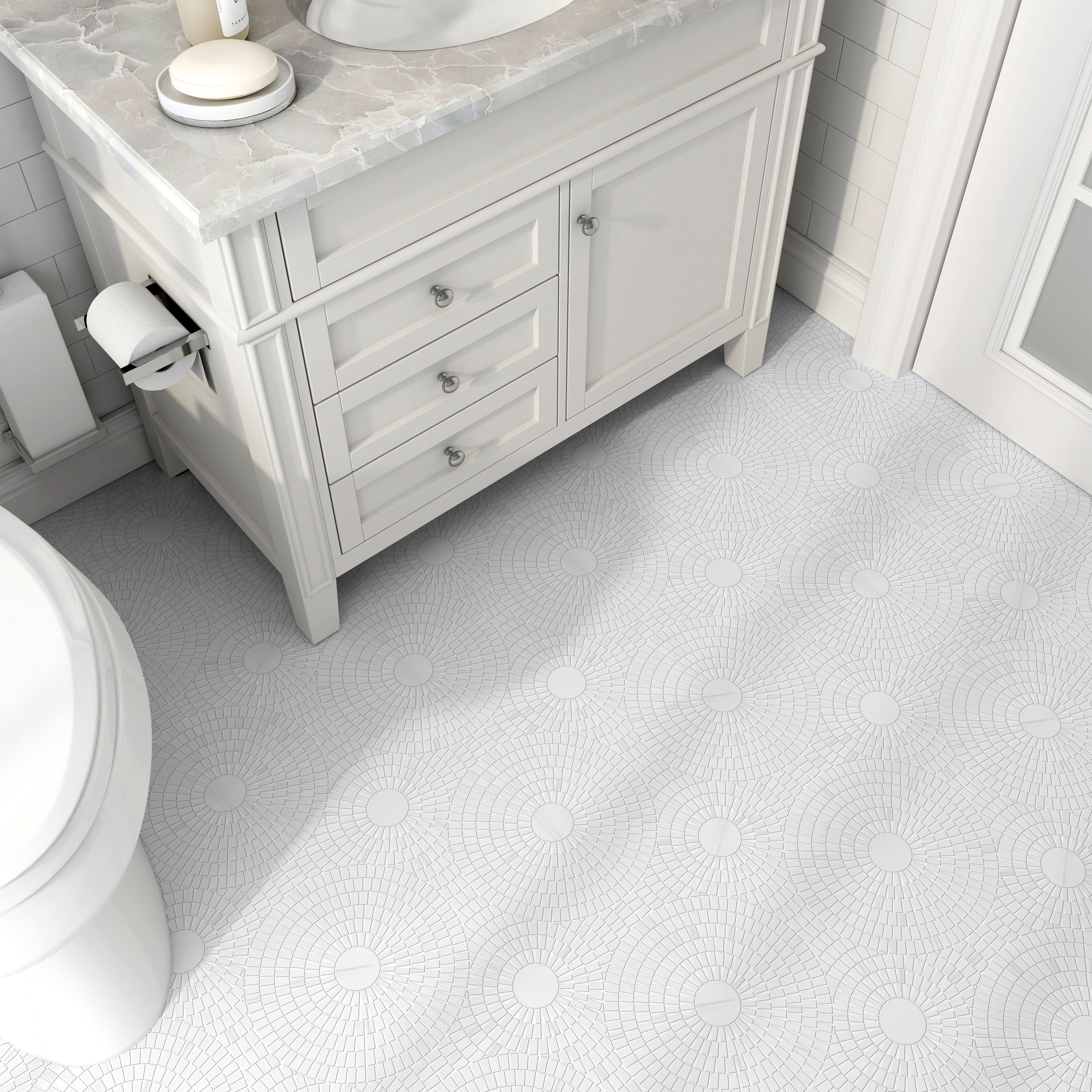 Springfield White Tile Ripple White Tile - Elegant & Durable Flooring Solution – Home Carpet One