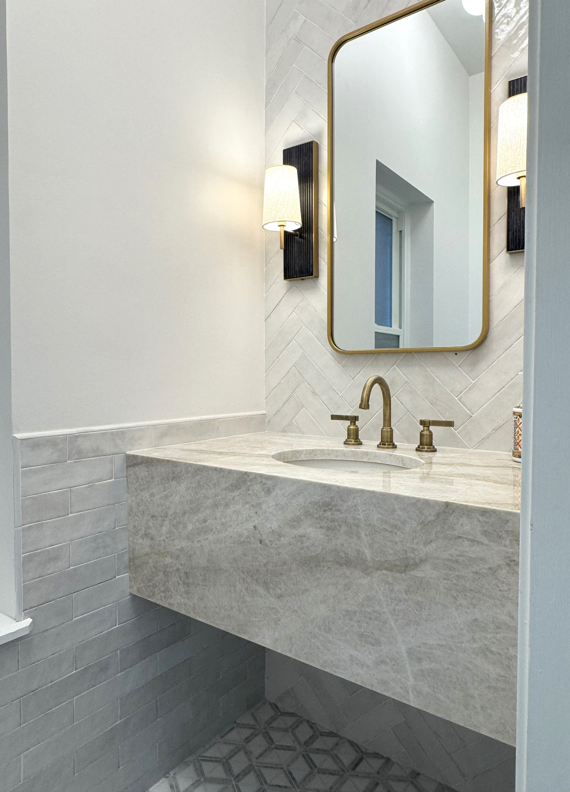 Waystone Stone-look Porcelain Tile. Porcelain Bathroom Tile